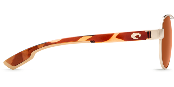 Buy Costa Del Mar Loreto Sunglasses Online For Sale Polarized Glasses Wire Frame Costas Costa Del Mar Loreto Polarized Sunglasses Rose Gold Tortoise Copper Poly Side